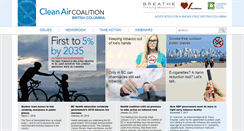 Desktop Screenshot of cleanaircoalitionbc.com