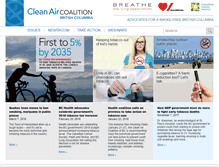 Tablet Screenshot of cleanaircoalitionbc.com